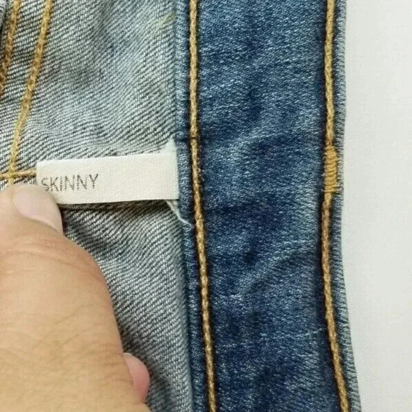 Rag & Bone 27X30 Women's Skinny Blue Monument Color Embroidered Logo Denim Jeans - Picture 4 of 11